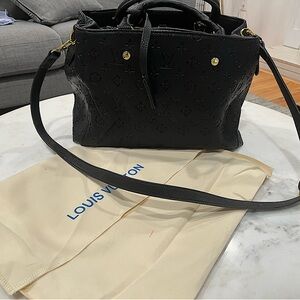 LV inspo Monogram Montaigne handbag.